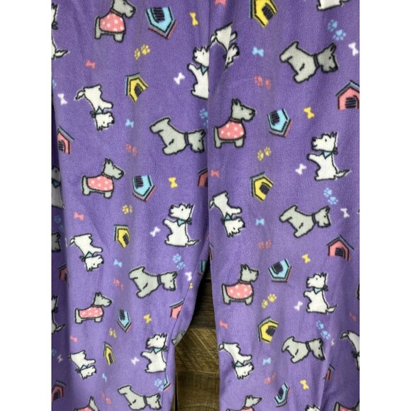 Croft & Barrow Womens Sz L Purple W/scotty Dogs Soft Fleece Lounge Pajama Pants - Picture 4 of 9